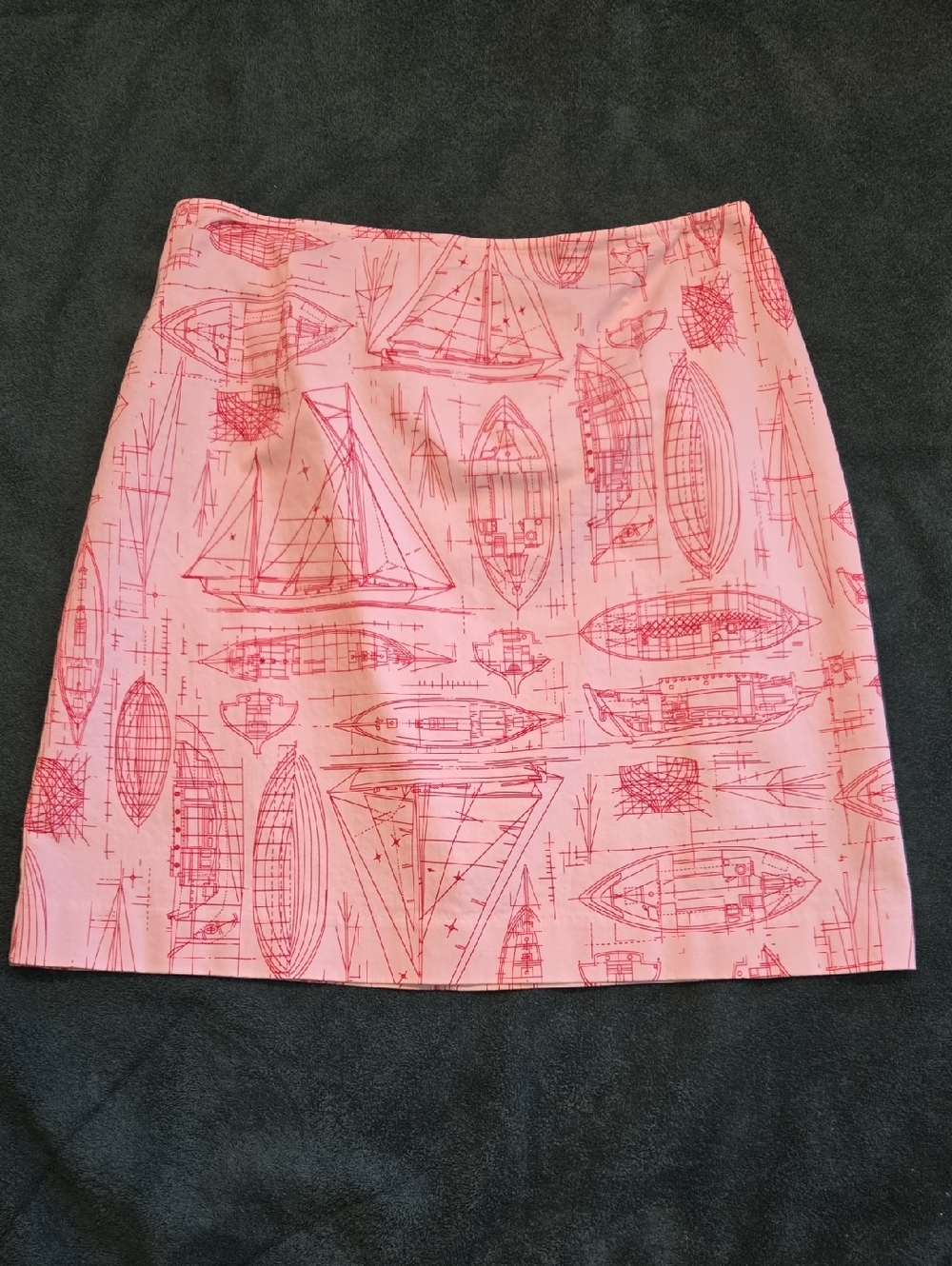 Ann Taylor With Cream And Red Nautical Print